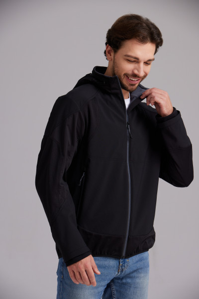 Venture Pro Multi Stretch Soft Shell Jacket  Black-Grey  Male